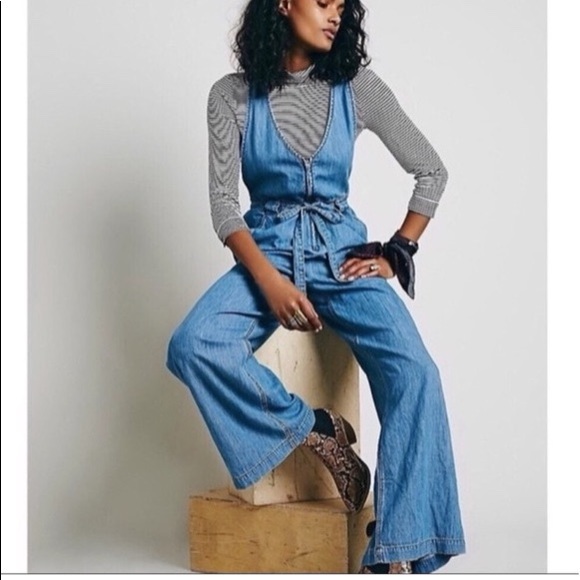 COPY - Free People Clara Denim Jumpsuit - Picture 3 of 7